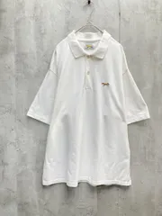 MONO-MART モノマート PENNEYS 別注 THE FOX ロゴ ワンポイントワッペン刺繍オーバーサイズ鹿の子 半袖 ポロシャツ sizeL/白 ■◆ レディースのサムネイル
