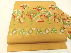 平和屋着物●洛風林　工芸帯地　九寸名古屋帯　唐織　吉祥花文　金銀糸　正絹　逸品　CABI4048vpのサムネイル