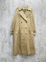 DAKS ダックス ロング丈 ダブル ベルト付き 裏地チェック柄 トレンチ コート size11AB2/カーキ ■◇ レディースのサムネイル