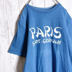 【人気クラブ】PARIS SAINT-GERMAIN T-shirt パリサンジェルマン PSG ロゴ ブルー 古着 半袖Tシャツ #K3841