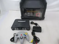  【まとめ売り 中古品】 ゲーム NINTENDO 64 本体 NUS-001 動作品 ソフト10点・システムラックDX・周辺機器付きのサムネイル
