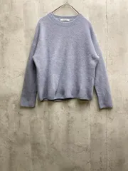 美品 Whim Gazette ウィムガゼット チャイニーズラクーン 起毛 ファー 長袖 ニット セーター ショート丈 sizeF/青 ■◇レディースのサムネイル