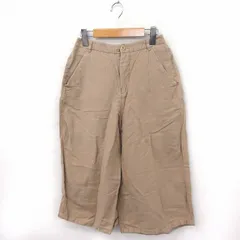 グリーンレーベルリラクシング ユナイテッドアローズ green label relaxing パンツ ガウチョ 無地 シンプル リネン 麻 36 ベージュ /FT10のサムネイル