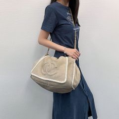 CHANEL ツイード ドローストリング 巾着 ハンドバッグ - メルカリ
