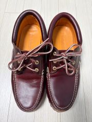 Timberland デッキシューズ ローファー ボルドー3eye - メルカリ