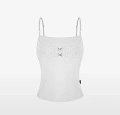 NODRESS ホワイトリボンキャミソール チャーム付き 25SS - メルカリ