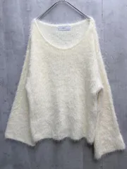 美品 Avan Lily アヴァンリリィ スクープネック シャギー ニット セーター sizeFREE/クリーム ◆■レディースのサムネイル
