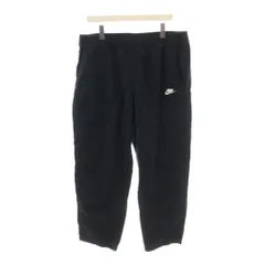ナイキ NIKE ウーブンロングカーゴパンツ XXL 黒 ブラック 無地 ドローストリング ウエストゴム /LP16のサムネイル