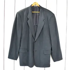 パパス Papas シルク混 コットン混 2つボタン シングル ジャケット M46 / L ダークグレー 袖口3つ釦 日本製 春秋対応 D0411FJ-03 / 6TF007 【送料無料】【中古】【メンズビジネス】202606のサムネイル