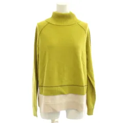 ピーエスポールスミス PS Paul Smith ニット セーター M 黄緑 タートルネック 長袖 レイヤード風 KRPSBM0121 /JP18のサムネイル