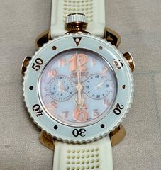 ☆ 動作未確認☆GaGa Milano マヌアーレ46☆スポーツクロノ☆GP☆白
