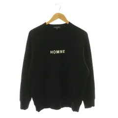 コムデギャルソンオム COMME des GARCONS HOMME AD2023  綿裏毛 クルーネック スウェット トレーナー プルオーバー S 黒 白 HM-T104 /CX ■OSのサムネイル