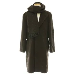 ティノラス MEN'S TENORAS マフラー付き ウール アンゴラ混 コート 総柄 ロング アウター L チャコールグレー /HS ■OSのサムネイル