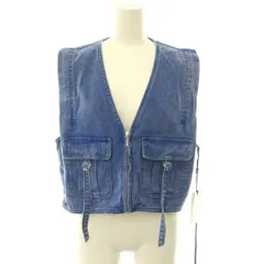 アメリヴィンテージ Ameri VINTAGE 25SS COMPACT FADE DENIM VEST ベスト デニム ジップアップ S ブルー 0225106911800 /CX ■OSのサムネイル