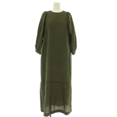 ドレステリア DRESSTERIOR ボリュームスリーブワンピース 七分袖 ロング 38 カーキ /MY ■OSのサムネイル