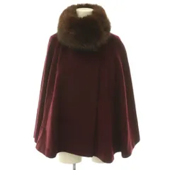 スナイデル SNIDEL 25AW ショートケープコート ポンチョ アウター フェイクファー F ボルドー /CX ■OSのサムネイル