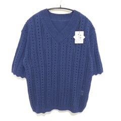 フールアンドジョー レディース ピュア コットン Vネック 半袖 ニット 44 55_S2431のサムネイル