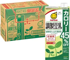 マルサン 調製豆乳 カロリー45%オフ 1L×6本 4901033000417/△803432のサムネイル