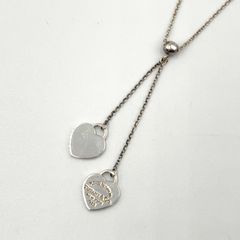 スワロフスキーハートネックレス ＆ K18 0.15刻印 蝶ネックレス2点セット スワロフスキーハートネックレス ＆ K18 0.15刻印 蝶ネックレス2点
