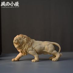 [수량 한정] 사자 사자 입상 물건 오브제 목제 나무 장식 장식품 공예품 미술품 운기 풍수 개운 건강운 출세운 가정운 가내 안전 재운 연기물 인테리어 멋진