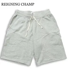 【美品】REIGNING CHAMP レイニングチャンプ ミッドウエイト テリー★ ハーフ スウェット ショート パンツ Sz.M メンズ 灰のサムネイル