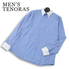 【美品】MEN'S TENORAS メンズティノラス 通年★ 長袖 ボタンダウン クレリック シャツ Sz.L メンズのサムネイル
