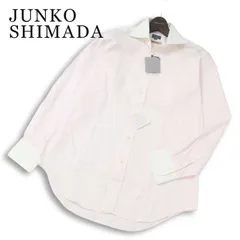 【新品 未使用】 JUNKO SHIMADA JS homme ジュンコシマダ 通年★ 長袖 ストライプ クレリック シャツ 日本製 Sz.M メンズのサムネイル