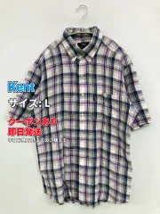 Kent ケント シャツ/ブラウス L リネン・麻 チェック柄 ミドル丈 半袖 レギュラーカラー メンズ レディースのサムネイル