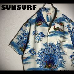 SUNSURF アロハシャツ 半袖 開襟 鯉 花 和柄 ライトブルー XL - メルカリ