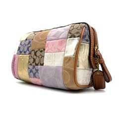 良品✨】COACH y2k Signature Patchwork Canvas Leather Shoulder Bag 