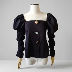 ​【新品タグ付き】REJINA PYO レジーナピョウ パフスリーブ スクエアネック ブラウス ブラック 黒のサムネイル