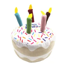 Botocoo 犬 おもちゃ噛むおもちゃぬいぐるみ誕生日ケーキバースデーケーキ猫の子犬犬 誕生日 プレゼントペットおもちゃ 犬記念犬 ケーキ犬 猫 ペット用 お誕生日 飾り Aのサムネイル