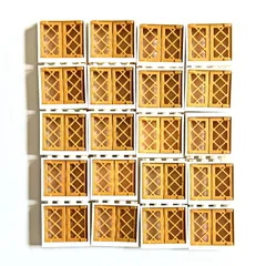 レゴ 正規品 中古 窓 20個 白×ゴールド レゴブロック【管理番号：4183】のサムネイル