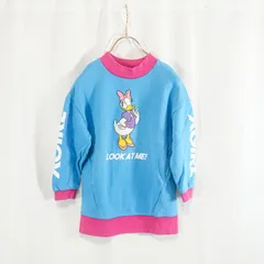 X-girl Stages エックスガールステージス ディズニー デイジー スウェット 120cm ブルー ピンク キッズ 子供服のサムネイル