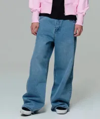 ERA マン ワイド フィット デニム パンツ ライトブルー Lのサムネイル