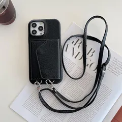 【新品】 case For iPhone 12/12Proカバー 携帯 アイフォン12/12プロケース あいほん12/12ぷろ 薄型 背面 斜めかけ 肩掛け ショルダー 鏡財布 スタンド機能 横置き リング付き カード収納 ストラップ 長さ調整可能 耐衝撃 (のサムネイル