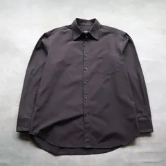 90's~00'S HUGO BOSS ヒューゴボス 100%コットン  TWO PLY ドレスシャツ 無地 ブラック ドレスシャツ シティーのサムネイル