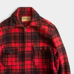 70s MELTON USA製 ウールジャケット チェック メルトン 38 Mのサムネイル