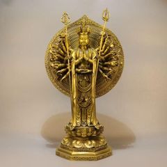 松久宗琳 聖観世音菩薩 純銀 製 ] 造幣局刻印有 仏像 観音菩薩 観音