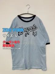 ZOO YORK ズーヨーク Tシャツ/カットソー L スカイブルー 前面プリント ブランドロゴ ミドル丈 半袖 クルーネック(丸首) メンズのサムネイル