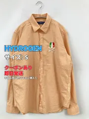 HYDROGEN ハイドロゲン シャツ/ブラウス S オレンジ コットン 無地 ワンポイント 刺繍 ミドル丈 長袖 レギュラーカラー メンズのサムネイル