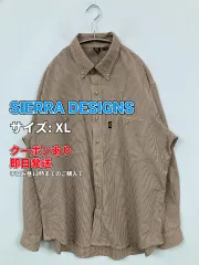 SIERRA DESIGNS シエラデザインズ シャツ/ブラウス XL ベージュ チェック柄 ワンポイント ミドル丈 長袖 ボタンダウン メンズのサムネイル