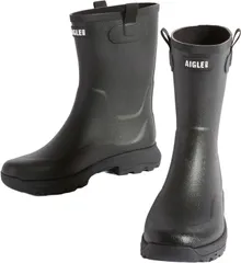 エーグル AIGLE アリア ラバーブーツ レディース レインブーツ 長靴 雨靴 耐久性 天然ラバー レギュラーフィット デイリー レジャー ショッピング ガーデニング 家庭菜園  ZZFS061 006 BLACKAのサムネイル
