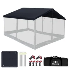 GOGlamping HENKAKUEスクエアタープTC 正方形タープ タープテント【15箇所ループ・TC専用防水テープ・スカート付き】ポリコットン 500mm耐水圧 撥水加工 遮光/遮熱/難燃 焚き火可 DIY可 ソロキャンプ 軽量 コンパクト キャンプ アのサムネイル