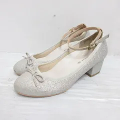 マジェスティックレゴン MAJESTIC LEGON ラメ レトロ バレエ パンプス Ｍ 約23cm シルバー 靴 シューズ アンクルストラップのサムネイル