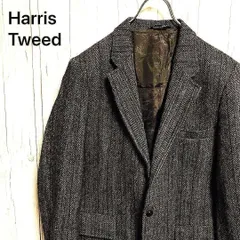 Harris Tweed ハリスツイード グレー テーラードジャケット メンズL〜XL　グレー系　ブレザー　 USA　ウール　古着　25-908-28のサムネイル