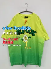 a few Goodkids アヒューグッドキッズ Tシャツ/カットソー XL ライトグリーン 前面プリント バックプリント ブランドロゴ ミドル丈 半袖 クルーネック(丸首) メンズ レディースのサムネイル