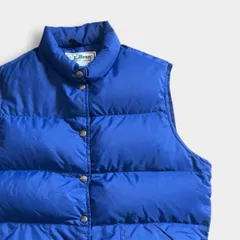 70s USA製 LLBean エルエルビーン ダウンベスト ネイビー M相当のサムネイル