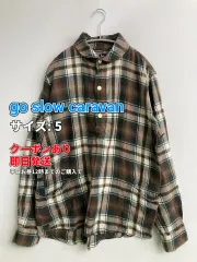 go slow caravan ゴースローキャラバン シャツ/ブラウス 5 ブラウン コットン チェック柄 ミドル丈 長袖 レギュラーカラー メンズのサムネイル