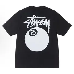 スツーシー STUSSY 8 BALL T恤ロゴ文字プリントの丸首プルオーバー半袖Tシャツ 男女兼用のサムネイル
